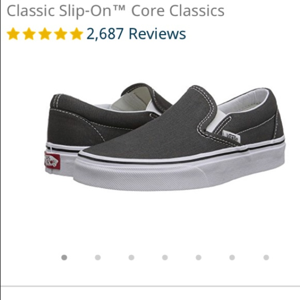 Gray slip-on vans
